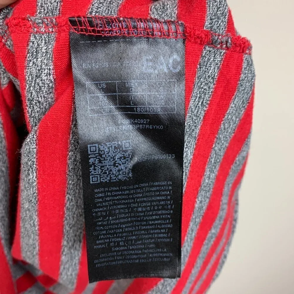 Guess Red & Grey Striped Short Sleeve Tee - Picture 4 of 5